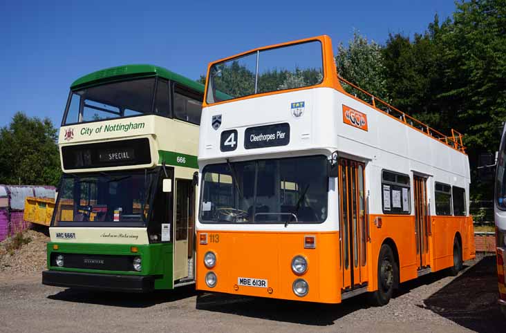 Grimsby Cleethorpes Leyland Fleetline Roe 113 & Nottingham Atlantean AN68 Northern Counties 666